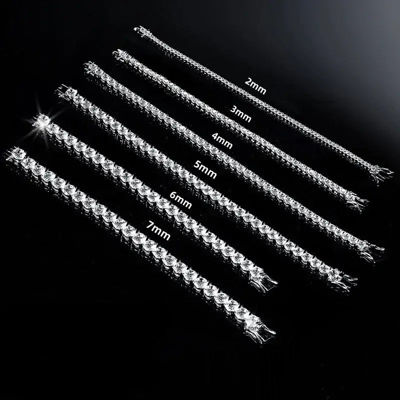 Tennis Bracelet 925 Silver Plated 18K Gold 4A Grade Zircon GRA Certificate