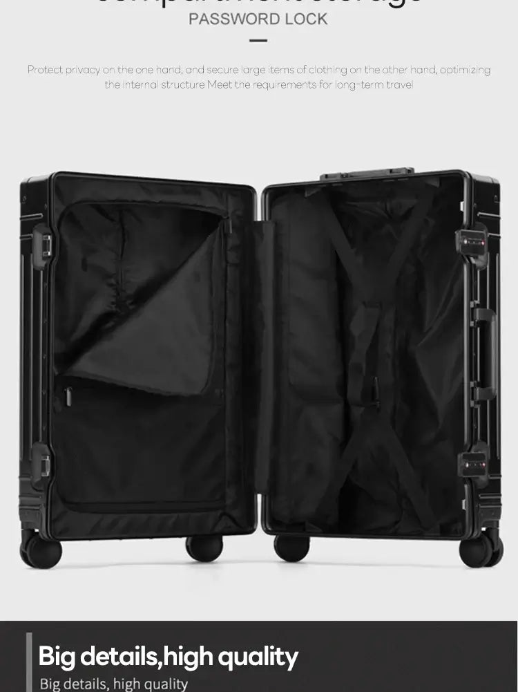 Travel Suitcase Aluminum Rolling Luggage