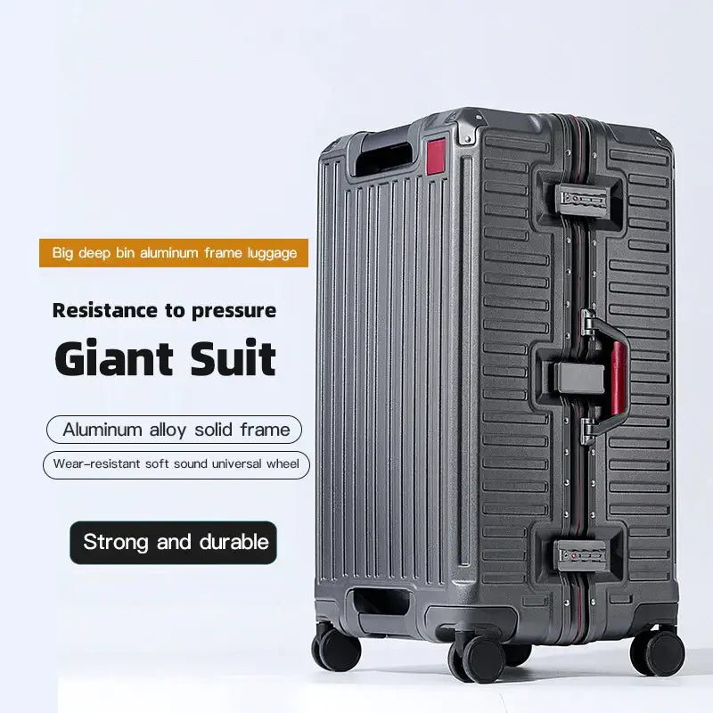 Suitcases rolling luggage with spinner wheels, aluminum frame, durable and secure design, suitable for all travelers.