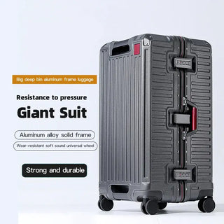 Suitcases rolling luggage with spinner wheels, aluminum frame, durable and secure design, suitable for all travelers.