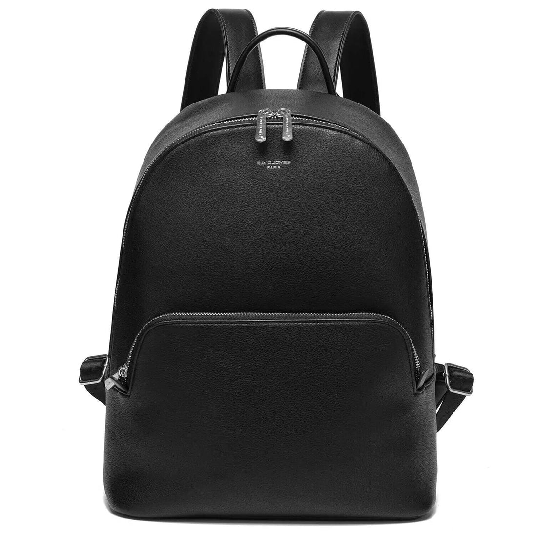 Vintage black backpack for women, soft faux leather, stylish design, zipper closure, criss-cross decoration.