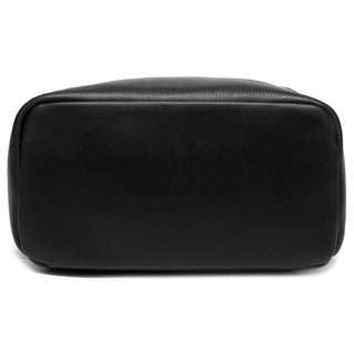 Vintage black faux leather backpack for women, softback design with zipper closure and stylish criss-cross decoration.