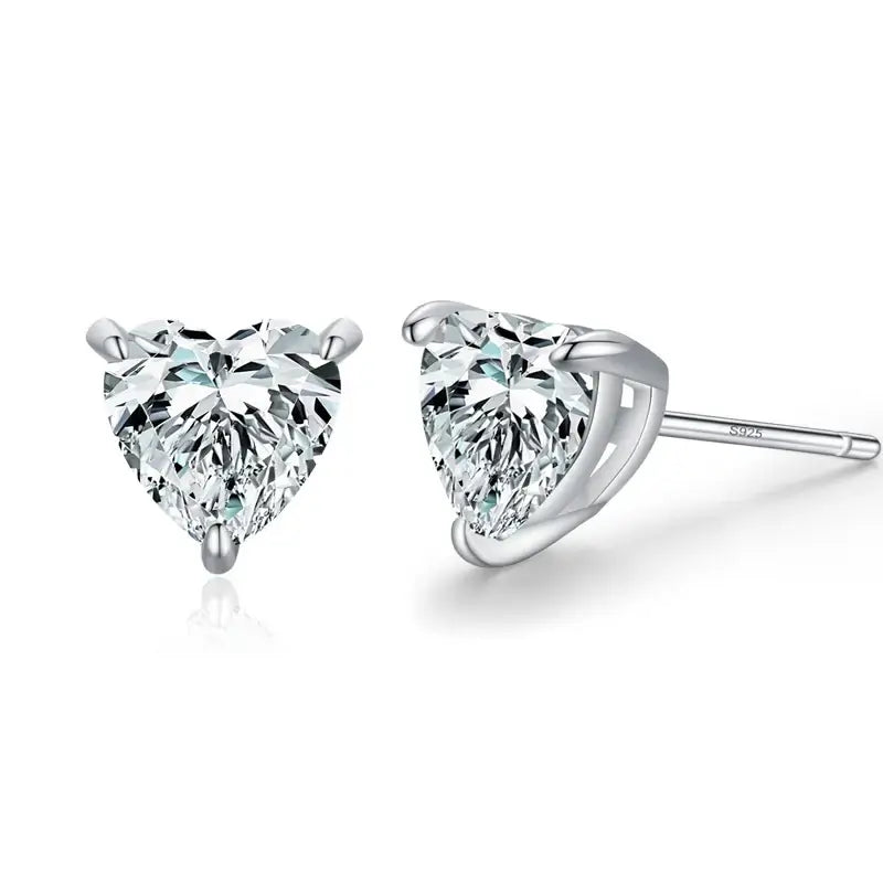Water Drop Zircon Stud Earrings Set 925 Sterling Silver featuring sparkling zircon stones