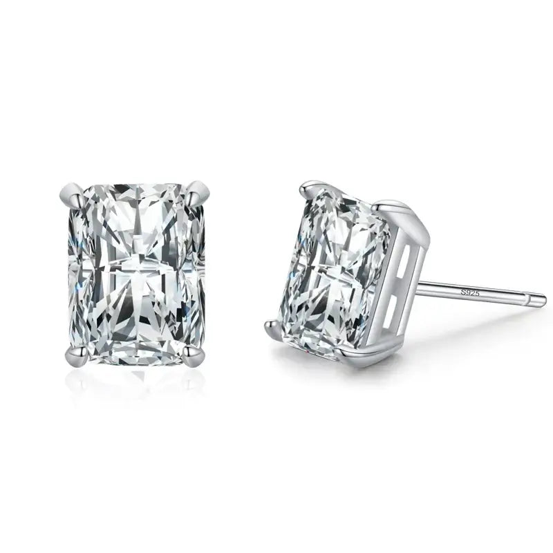 Water Drop Zircon Stud Earrings Set 925 Sterling Silver featuring sparkling zircon stones in refined design.