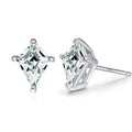 Water Drop Zircon Stud Earrings Set 925 Sterling Silver, elegant design with sparkling zircon stones.