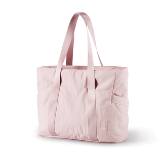 Light Pink Large Capacity Shoulder Bag - Chic tote for women, crafted from durable polyester.