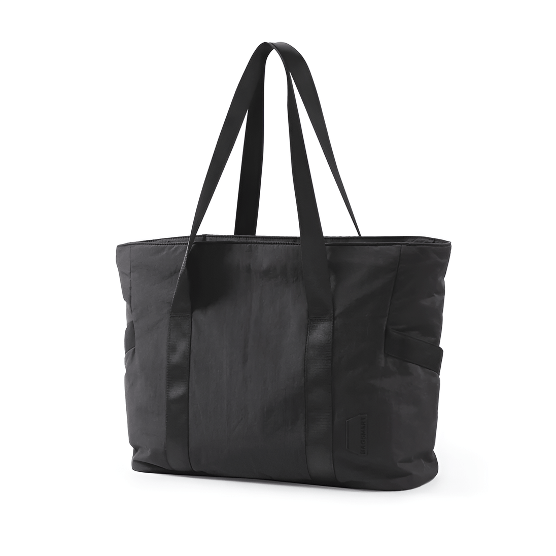 Large capacity black tote bag crafted from high-quality polyester for women, perfect for everyday use.