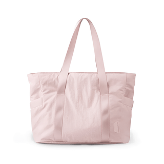 Light Pink Large Capacity Shoulder Bag - Chic tote for everyday use, crafted from high-quality polyester.