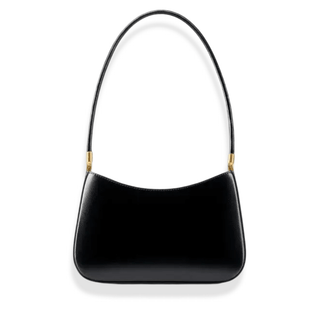 Shoulder bag, black, genuine leather - chic and compact ZC2329 Baguette Bag for stylish women