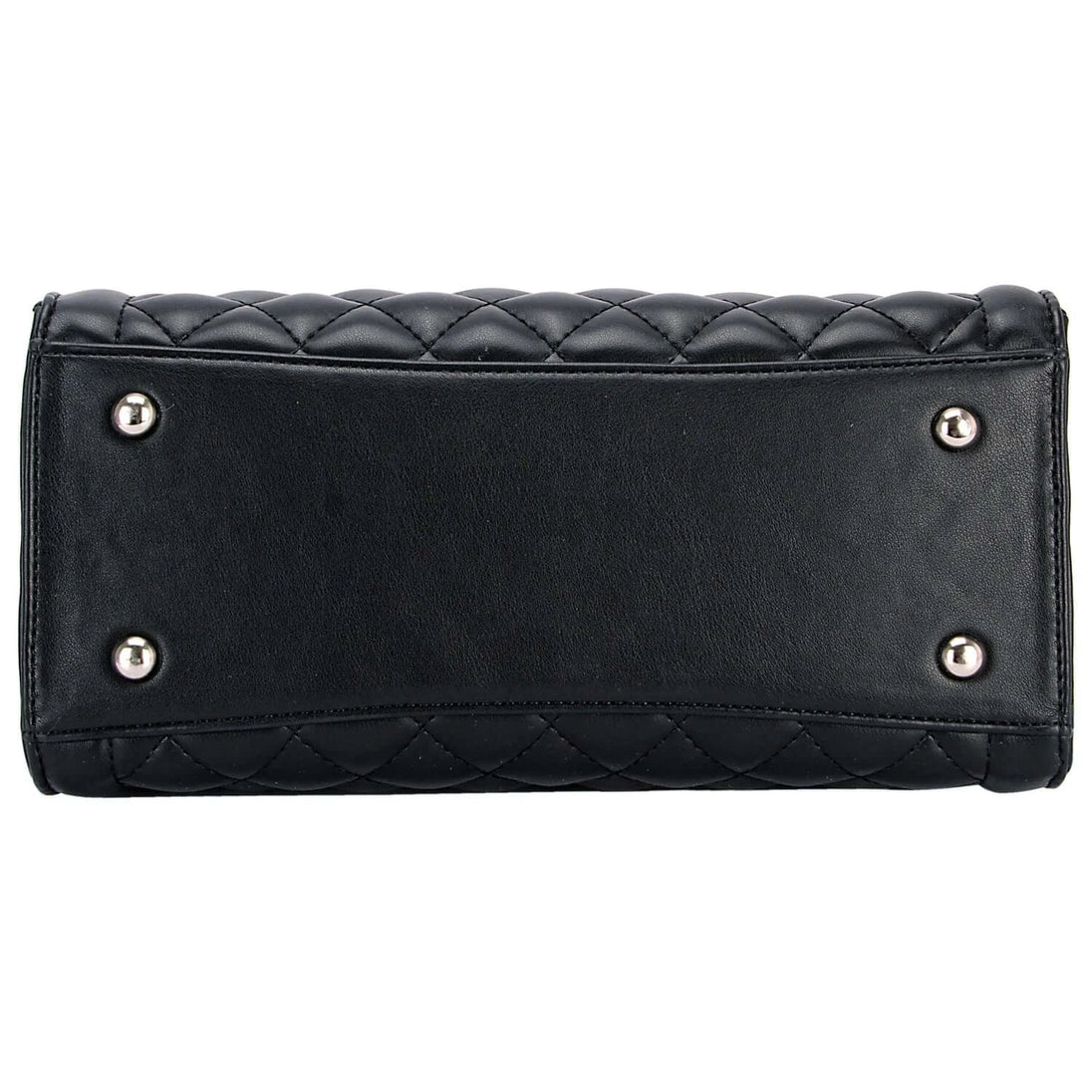Black quilted shoulder bag with chain, soft PU material, stylish casual design, perfect for parties.