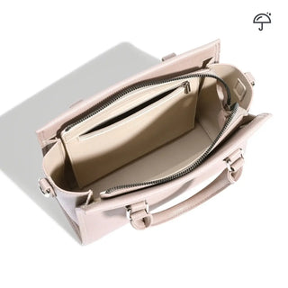 Women Tote Bag Black Faux Leather Interior Pockets Casual Zipper Closure