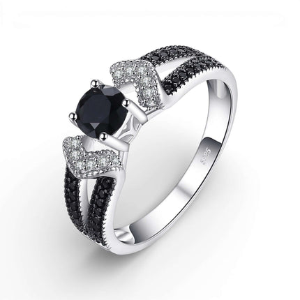 Black Spinel Round Ring