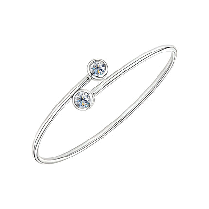Moissanite Cuff Bracelet  With CRA Certificate