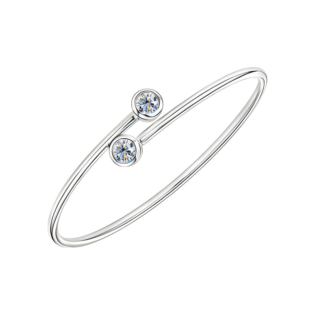 Bracelet Manchette en Moissanite Avec Certificat CRA