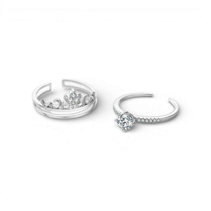 Damen Kronen-Ring-Set