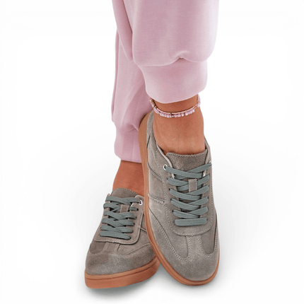 Womens Sneakers - Suede Leather