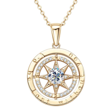Exquisite Compass Pendant Necklace