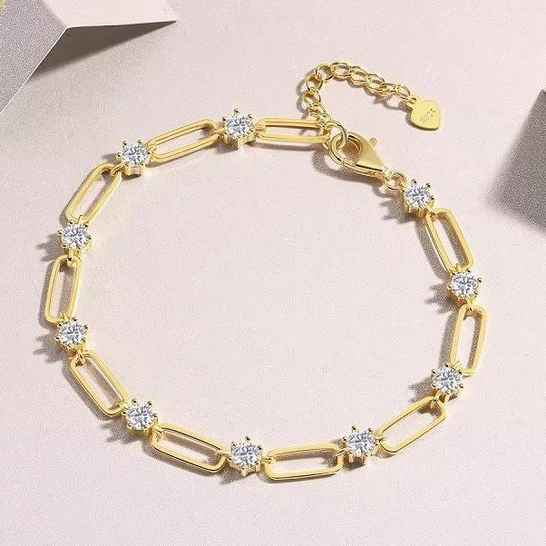 Bracciale con diamante moissanite