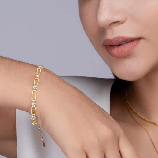 Bracciale con diamante moissanite