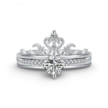 Damen Kronen-Ring-Set