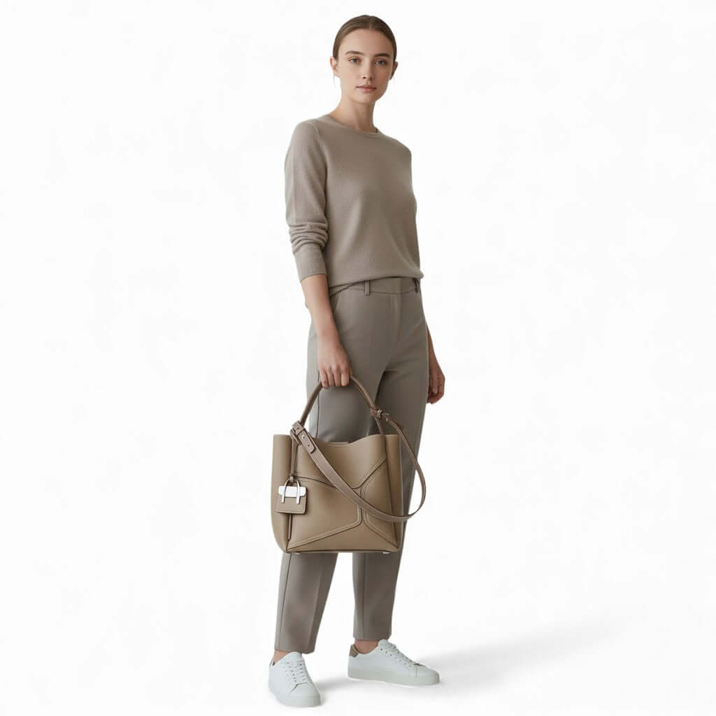 Shoulder bag with zipper pocket