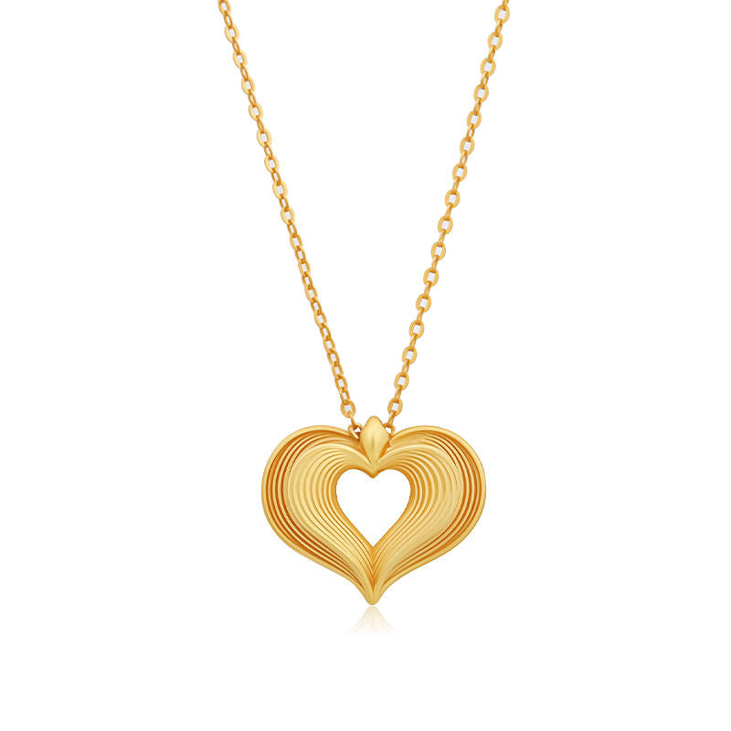 Collana cuore a doppio strato