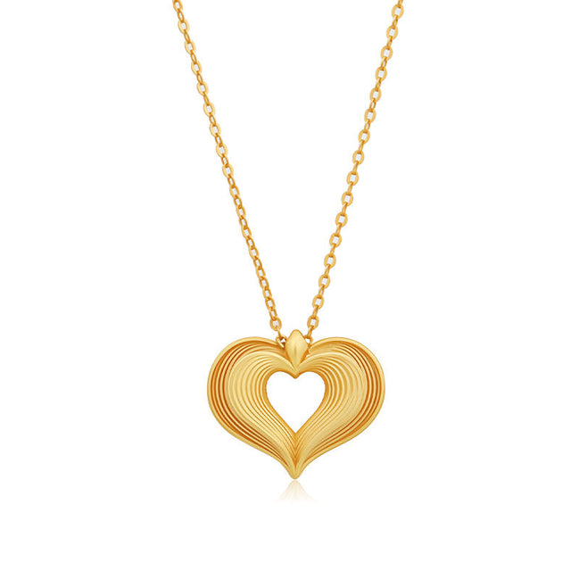 Collana cuore a doppio strato