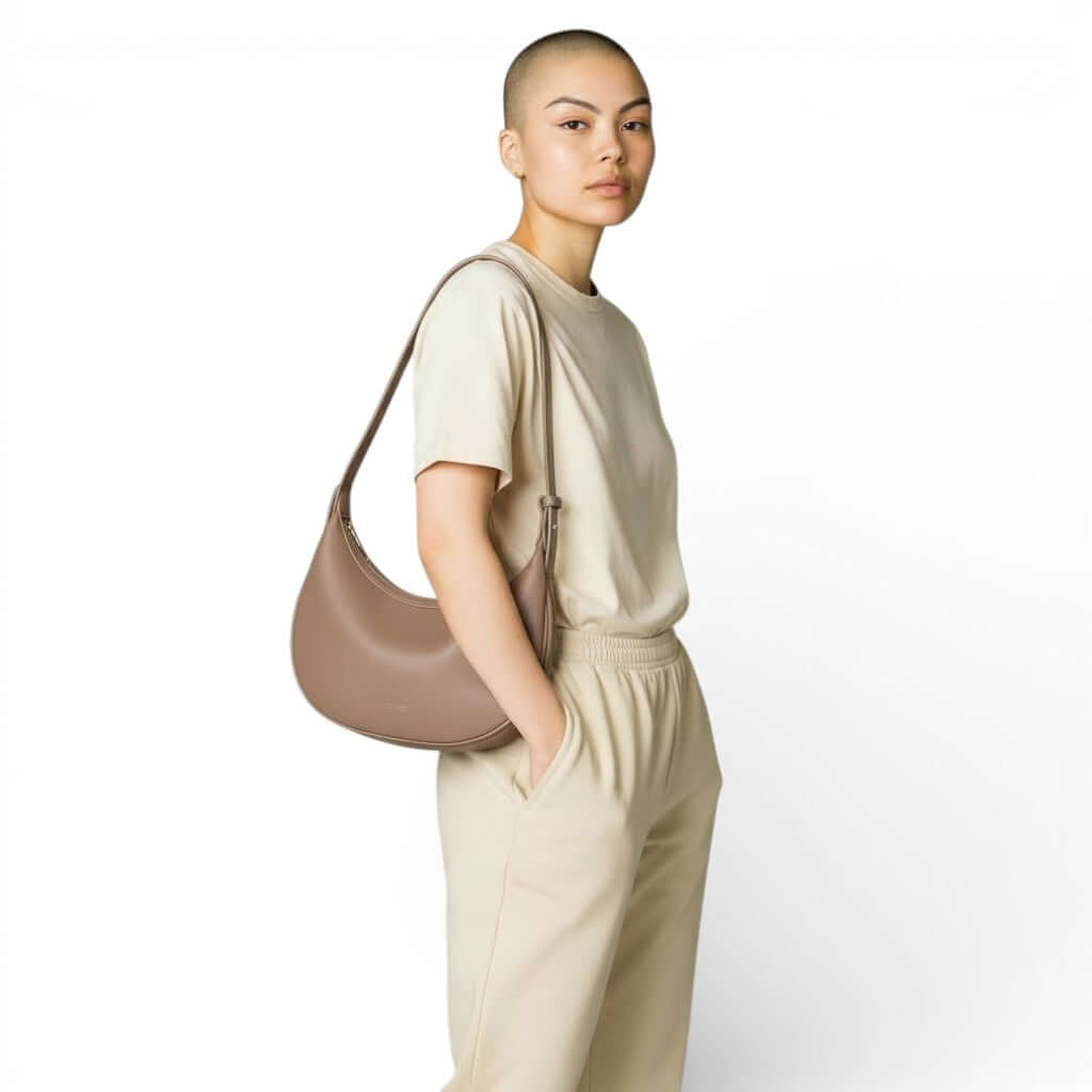 Leather Half Moon Bag