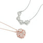 Crystal Clover Heart Magnetic Necklace 925 Sterling Silver
