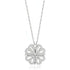 Crystal Clover Heart Magnetic Necklace 925 Sterling Silver