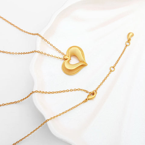 Collana cuore a doppio strato