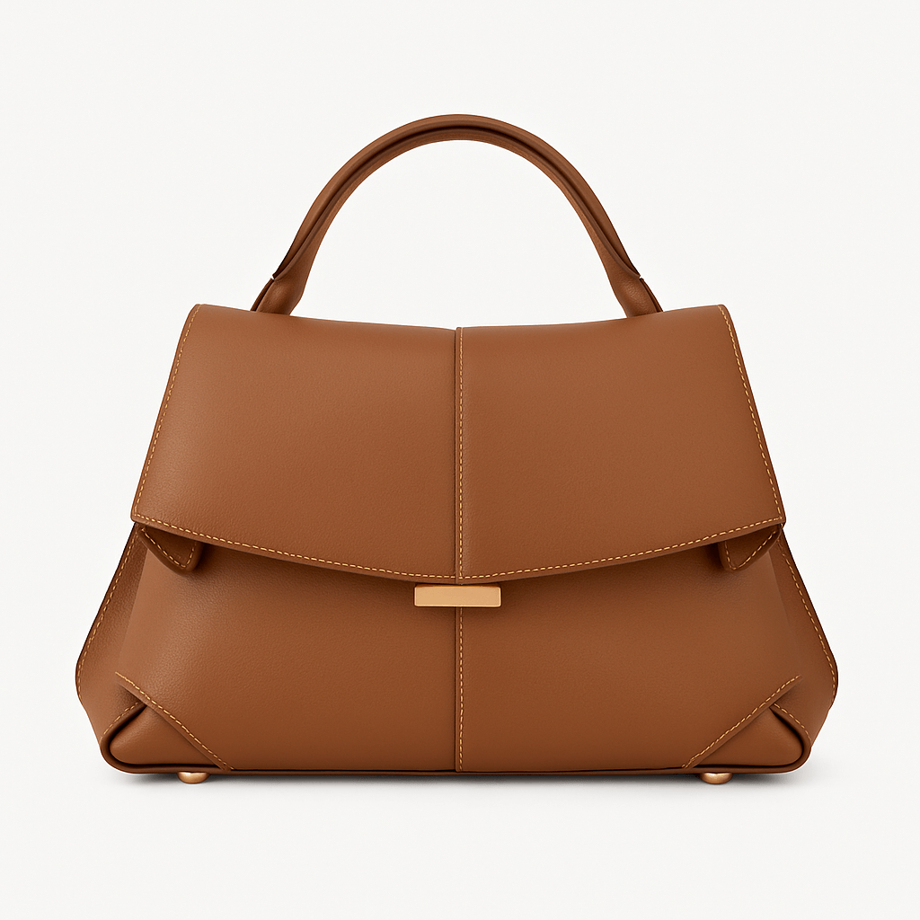 Luxury Leather Pleated Handbag