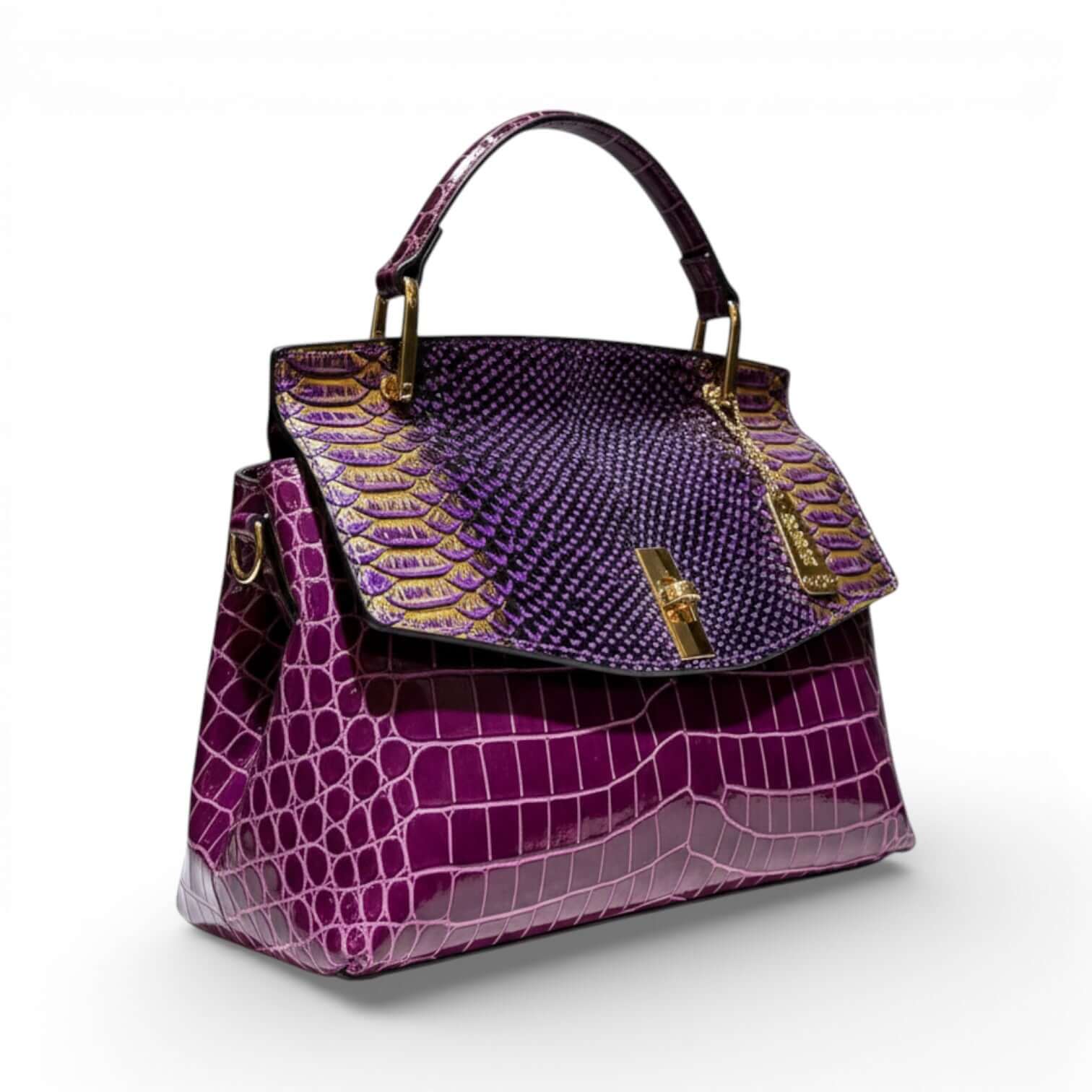 Leather Women's Handbags Crocodile Pattern