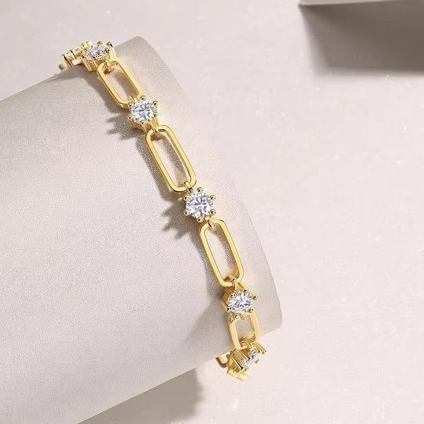 Bracciale con diamante moissanite