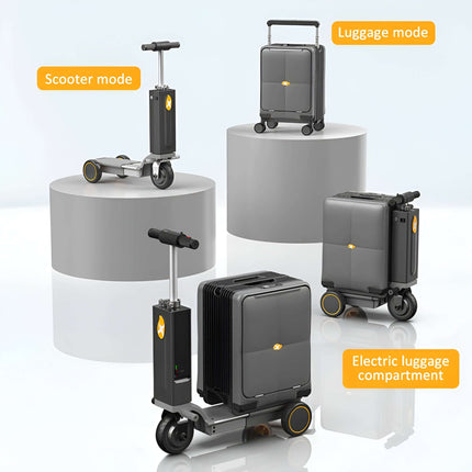 Airwheel Smart Rideable Electric Luggage Carry-On, Motorized Luggage with USB Charging, Aluminum Frame & Removable Battery